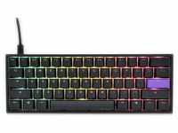 Ducky One 2 Mini-Gaming-Tastatur, MX-Blue, RGB-LED, Schwarz (us) Schwarz