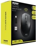 Port Designs Maus Wireless Silent Mouse schwarz