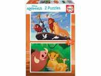 Educa - Puzzle 48 Teile für Kinder ab 4 Jahren | König der Löwen 2x48 Teile
