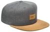 Herren Kappe REELL Suede 6-Panel Cap,Heather Charcoal, Einheitsgr&ouml;&szlig;e