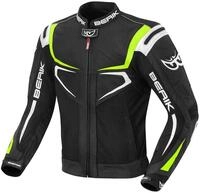 Berik Radic Motorrad Leder- / Textiljacke, schwarz/gelb, 52