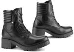 Falco Misty wasserdichte Damen-Motorradstiefel aus Leder mit Absatz &ndash; Schwarz