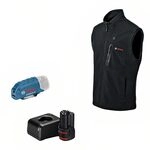 Bosch Professional Beheizbare Weste GHV 12+18V XA (inkl. USB-Ladeadapter GAA 12V-21 +