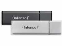 Intenso Alu Line 2x 32 GB USB-Stick USB 2.0, silber und anthrazit (Doppelpack)