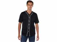 Urban Classics Herren Baseball Mesh Jersey T-Shirt, blk/wht, S