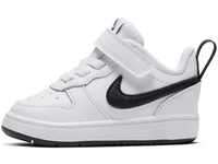 Nike Boys Court Borough Low 2 (GS) Basketball Shoe, WHITE/BLACK, WHITE/BLACK, 38.5