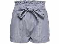 ONLY NOS Damen ONLSMILLA Stripe Belt DNM NOOS Shorts, Mehrfarbig (Medium Blue Denim),