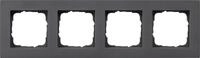 Gira 0214235 Abdeckrahmen E2 4-Fach flach, anthrazit