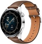 HUAWEI Watch 3 Classic (46mm) - Smartwatch Brown Leather, OB02595, braunes Leder, One