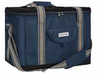 anndora Kühltasche XL Blau Hahnentritt 40 Liter Isoliertasche Picknicktasche