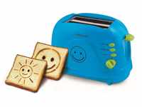 Esperanza Toaster 2 Scheiben mit SMILEY Bild Muster und Timer, Sandwich