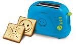 Esperanza Toaster 2 Scheiben mit SMILEY Bild Muster und Timer, Sandwich