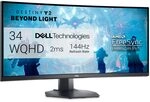 Dell S3422DWG 34 Zoll WQHD (3440x1440) 21:9 1800R Curved Gaming Monitor, 144Hz,...