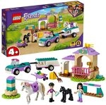LEGO 41441 Friends Trainingskoppel und Pferdeanh&auml;nger, Pferd Spielzeug ab 4 Jahre