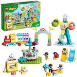 LEGO 10956 DUPLO Erlebnispark, Kinderspielzeug ab 2 Jahre mit Jahrmarkt und Zug...