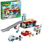 LEGO 10948 DUPLO Parkhaus mit Autowaschanlage mit Spielzeugauto, Wohnmobil und