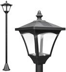 Outsunny LED Solar Gartenlaterne, Gartenlampe aus Kunststoff 120 cm hoch Stehleuchte