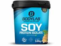 Bodylab24 Soja Protein Isolat Banane 1kg, rein pflanzliches Sojaprotein-Isolat...