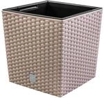 4 -Liter -Zeit -Topf mit Eimer zu pflanzen in Mocca Farbe 17 x 17 x 17 cm.