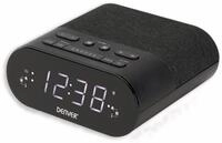 Denver FM-Uhrenradio CRQ-107 mit Qi-Ladung, 0,9" LED-Display, PLL-Radio,...