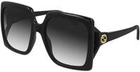 Gucci Damenbrille, Schwarz/Schwarz/Grau, 58