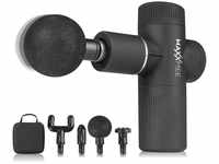 MAXXMEE Mini Massage Gun Pro, 6 Leistungsstufen mit Power-Boost, 4 verschiedene
