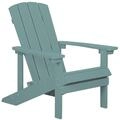 Beliani Moderner Muskoka Gartenstuhl in T&uuml;rkis mit Breiten Armlehnen Adirondack