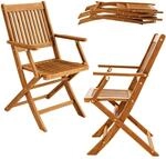 Casaria 2er Set Gartenstuhl Sydney FSC&reg;-zertifiziertes Akazienholz klappbar
