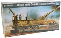 Trumpeter 00207 Modellbausatz Eisenbahngesch&uuml;tz Leopold 280mm K5 (E), Verschieden