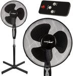 Green Blue GB580 Standventilator 40 cm mit Fernbedienung | 40W Motor & 3 Stufen 