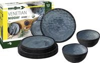 BRUNNER Campinggeschirr Set (12-teiliges Set) f&uuml;r 4 Personen - Midday Venetian - aus