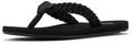 Roxy Porto Damen-Sandale mit Seilriemen, Schwarz 20, 37 EU
