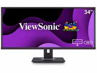 Viewsonic VG3456 86,6 cm (34 Zoll) Büro Monitor (UWQHD, HDMI, DP, RJ45...