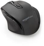 Amazon Basics Ergonomische kabellose USB Maus - DPI einstellbar - Schwarz
