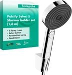 hansgrohe Duschset Pulsify Select S, Duschkopf mit Schlauch und Halterung, Handbrause
