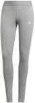 adidas Damen 3 Stripes Leggings , Medium Grey Heather / White, L