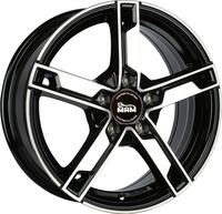 MAMW4 6.5JX16 5/112 ET48 66.6 BLACK FRONT POLISH Alufelgen