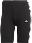 adidas Damen Essentials 3-Stripes Bike Shorts, Black / White, XL