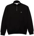 Lacoste Herren Zip-Up High Neck Interlock Sweatshirt, Noir, 3XL