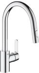 GROHE Get, K&uuml;chenarmatur 2 Strahlarten (Wasserhahn K&uuml;che mit ausziehbarer...
