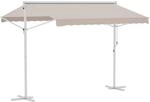 Outsunny Standmarkise Gartenmarkise Markise mit Faltarm Kurbel Terrasse...