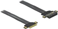 Delock Riser Karte PCI Express x4 zu x4 mit flexiblem Kabel 60 cm