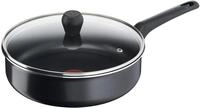 Tefal Easy Cook & Clean Schmorpfanne 24 cm, Pfanne mit Glasdeckel,