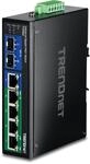 TRENDnet, TI-PG62, Ruggedized Industrial 6-Port Gigabit PoE + DIN Rail Switch, 4-Port