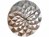TFA Dostmann Moderne Wanduhr Diamond, 60.3063.51, geometrische 3D Form, analoges