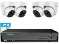 Reolink 5MP Überwachungskamera Set Outdoor, 4X 5MP PoE IP Dome Kamera...