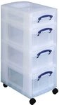 Really Useful Box Boxenturm transparent Fassungsverm&ouml;gen: 1x 4,0 l + 3x 9,0 l