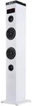 NGS Sky Charm White - 50W Bluetooth Sound Tower mit Fernbedienung, Optischem Eingang,