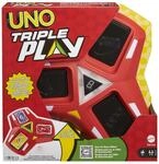 Mattel Games UNO Triple Play, Uno Kartenspiel f&uuml;r die Familie, mit Licht und