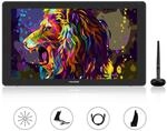 HUION Kamvas 22 Plus Grafiktablett mit Display mit Volllaminiertem QD-Bildschirm 140%